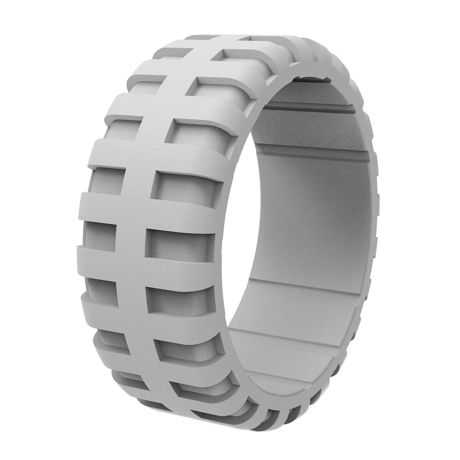 Amazon New Tire Pattern Silicone Ring Men's Breathable Silicone Ring Christmas Gift - Mubimart