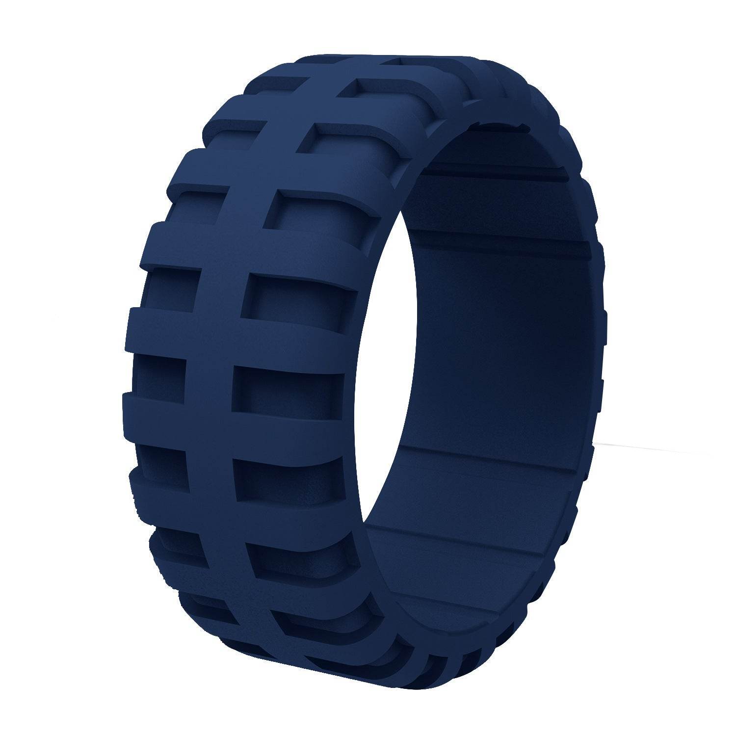 Amazon New Tire Pattern Silicone Ring Men's Breathable Silicone Ring Christmas Gift - Mubimart