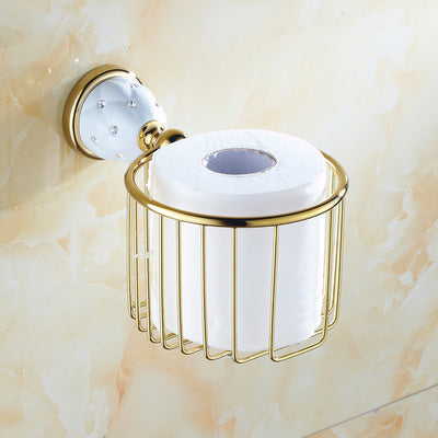 Diamond-studded Bath Towel Rack Golden Towel Rack Bathroom Bathroom Shelf