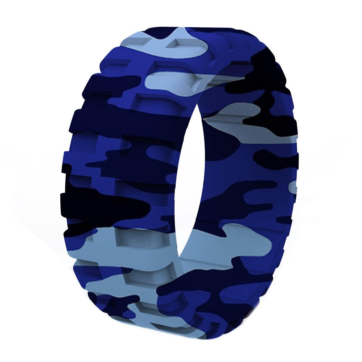 Amazon New Tire Pattern Silicone Ring Men's Breathable Silicone Ring Christmas Gift - Mubimart