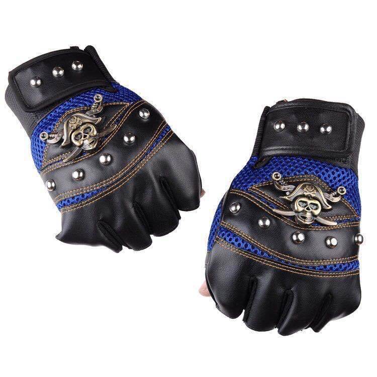 Hip hop Break Dancing Sport Riding Skull Gloves - Mubimart