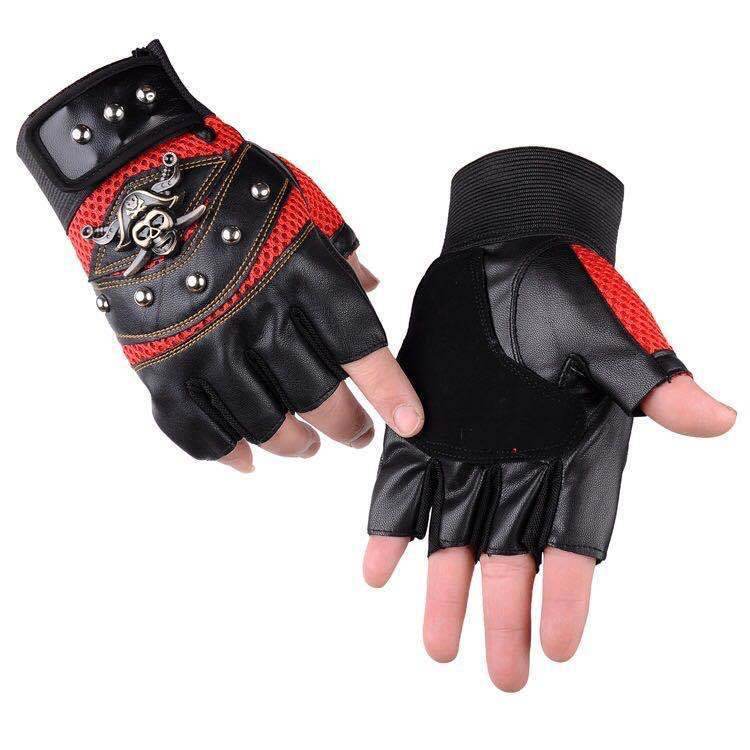 Hip hop Break Dancing Sport Riding Skull Gloves - Mubimart