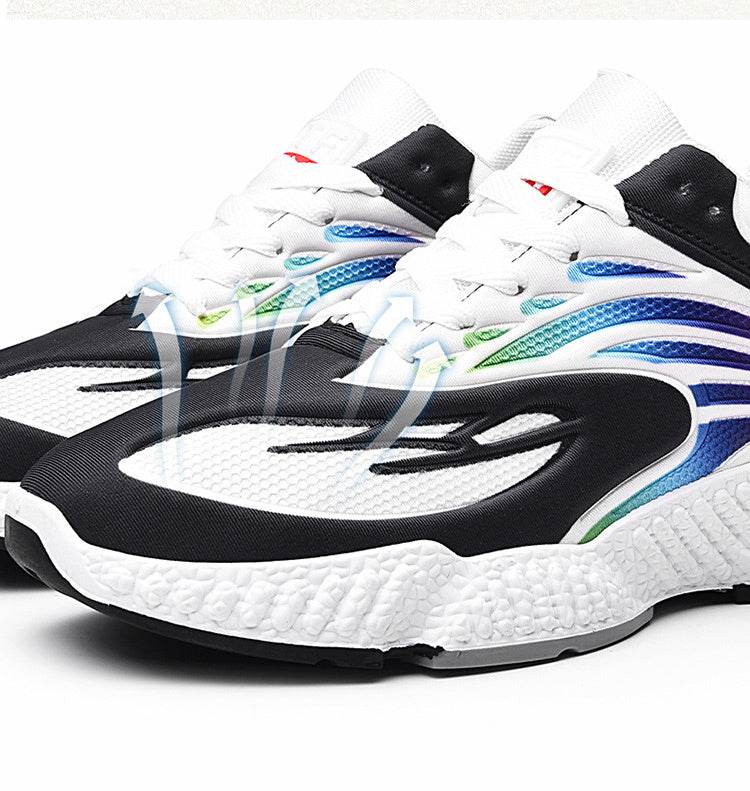 Colorful Casual Shoes Flying Woven Men's Shoes Trend Sports Shoes Men - Mubimart