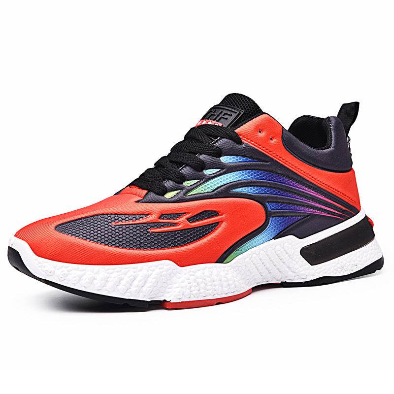 Colorful Casual Shoes Flying Woven Men's Shoes Trend Sports Shoes Men - Mubimart