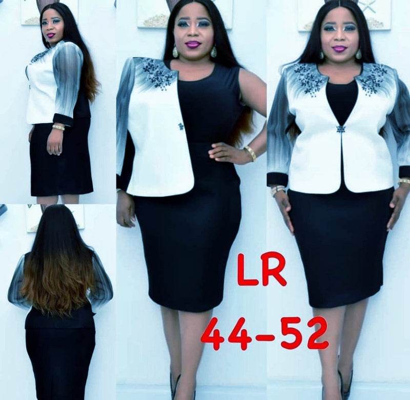 African Plus Size Small Coat Dress Printed Jacket Suit Women - Mubimart
