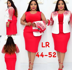 African Plus Size Small Coat Dress Printed Jacket Suit Women - Mubimart - Women Plus Size Dress 