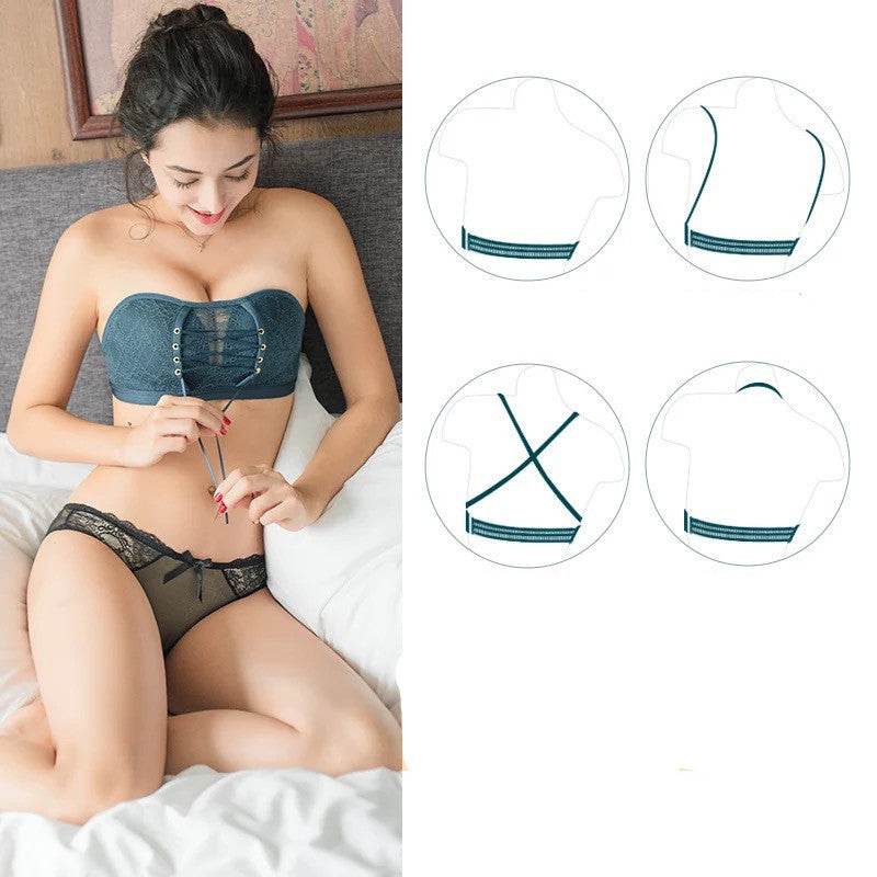 Super Push Up Invisible Backless Criscross Bra - Mubimart