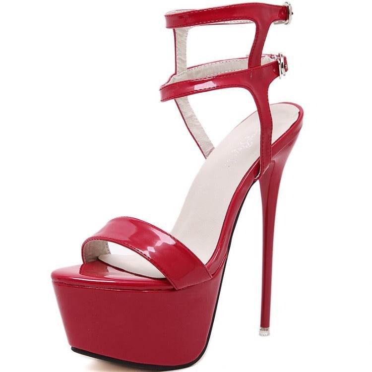 Platform Strappy Stiletto High Heels - Mubimart