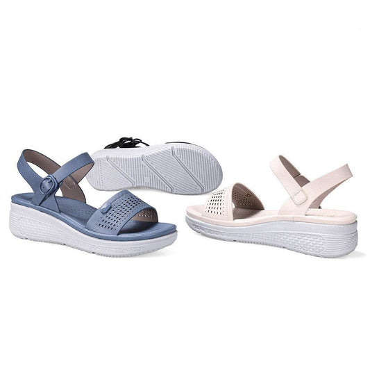 Hollow Wedge With Bohemian Sandals Women - Mubimart