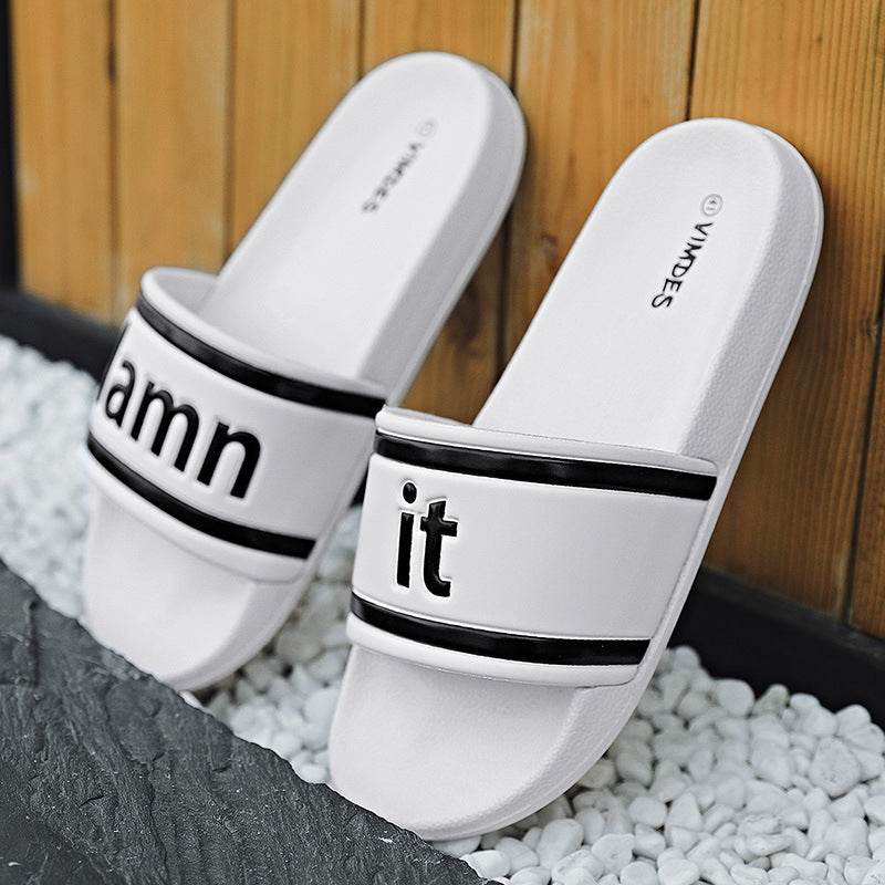 Large Size Slippers Men Wear Flip-Flop Beach Shoes Outdoors - Mubimart