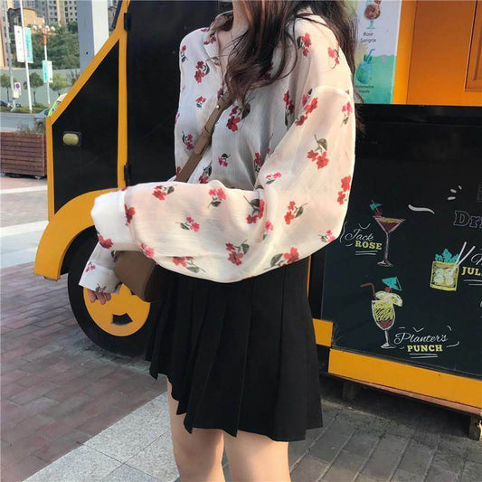 Blouses Women Ulzzang Summer Spring New College Fresh - Mubimart