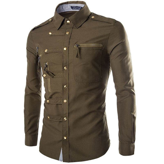 Brand Men Shirt Fashion Design Mens Slim Fit Cotton Dress Shirt Stylish Long Sleeve Shirts Chemise Homme Camisa Masculina - Mubimart