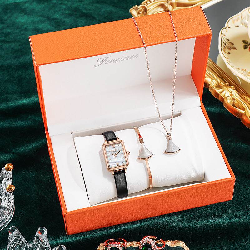 New Small Green Watch Fashion Square Suit Ladies Watch Women - Mubimart