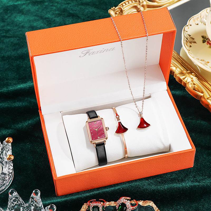New Small Green Watch Fashion Square Suit Ladies Watch Women - Mubimart