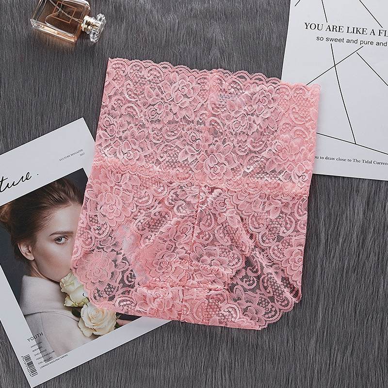 Women's High Waist Sexy Lace Panties - Mubimart