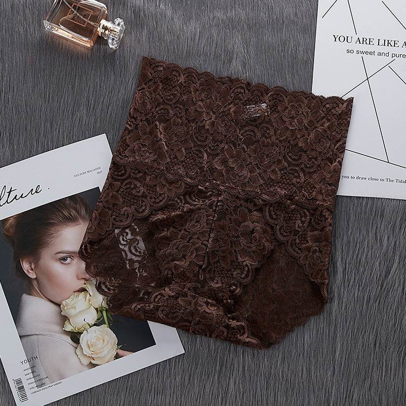 Women's High Waist Sexy Lace Panties - Mubimart