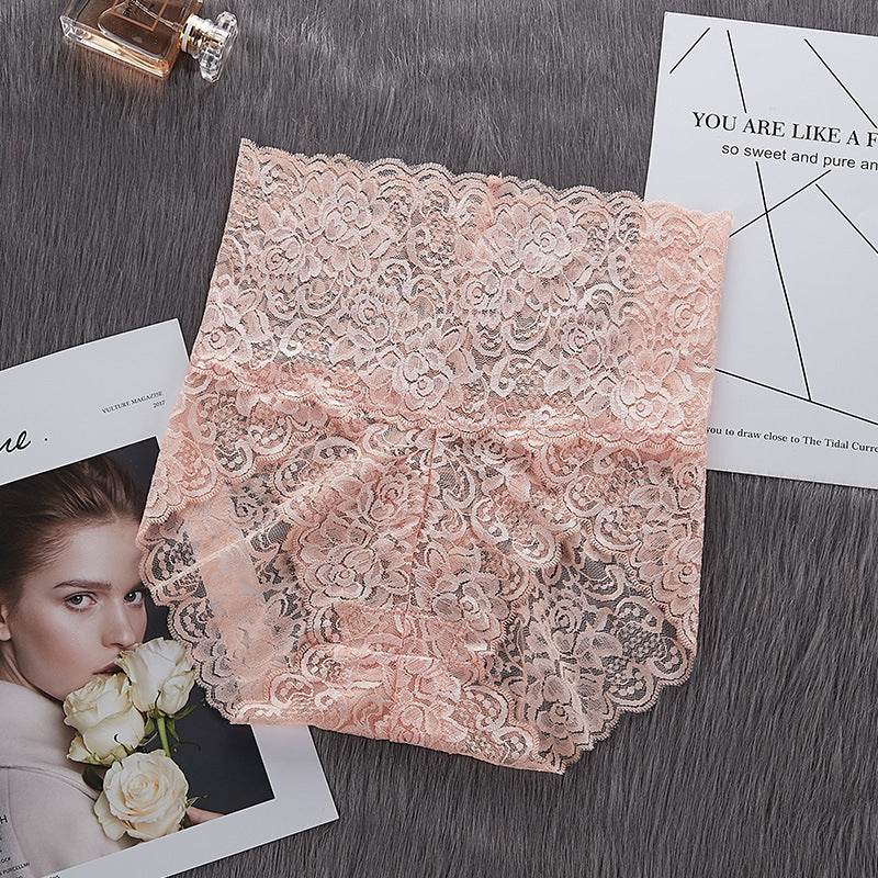 Women's High Waist Sexy Lace Panties - Mubimart