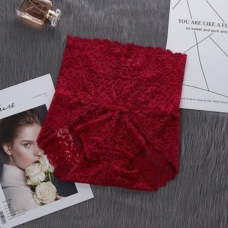 Women's High Waist Sexy Lace Panties - Mubimart