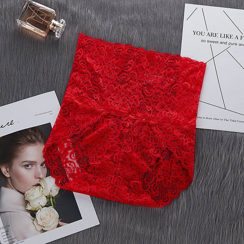 Women's High Waist Sexy Lace Panties - Mubimart