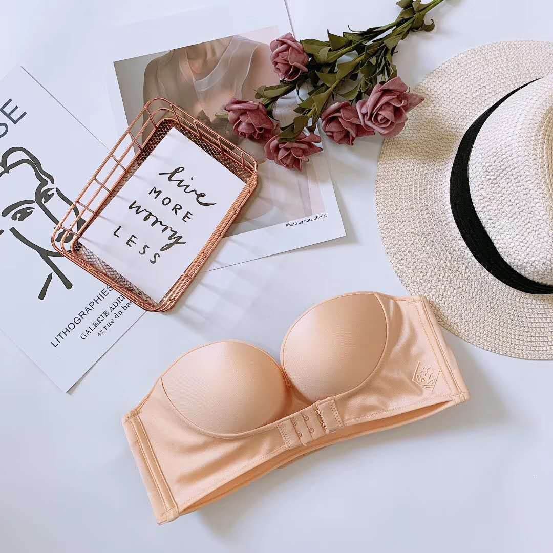 Invisible Bra With Strapless Front Buckle - Mubimart