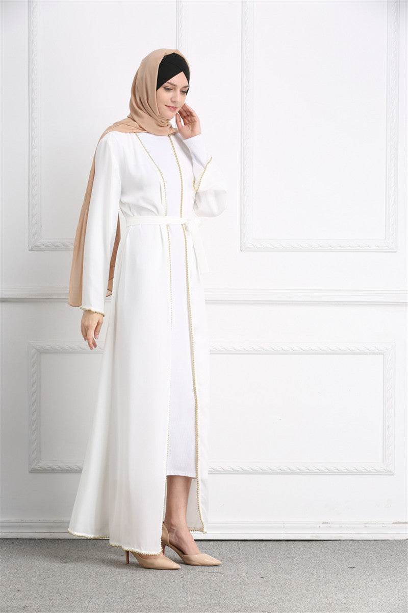 Middle Eastern Robe, Muslim Beaded Plus Size Cardigan For Women - Mubimart