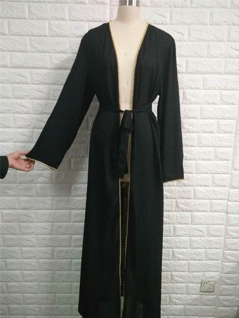 Middle Eastern Robe, Muslim Beaded Plus Size Cardigan For Women - Mubimart