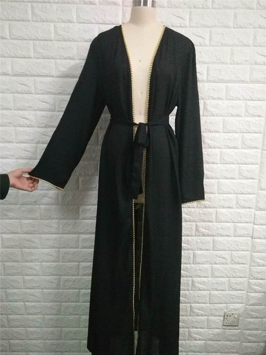 Middle Eastern Robe, Muslim Beaded Plus Size Cardigan For Women - Mubimart