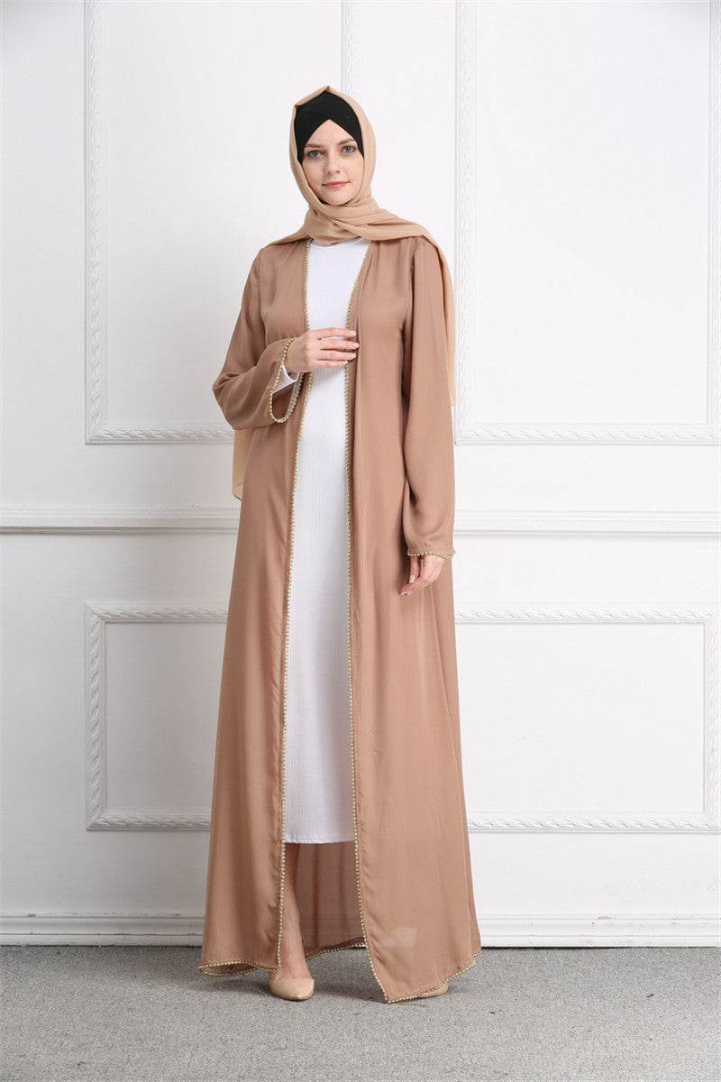 Middle Eastern Robe, Muslim Beaded Plus Size Cardigan For Women - Mubimart