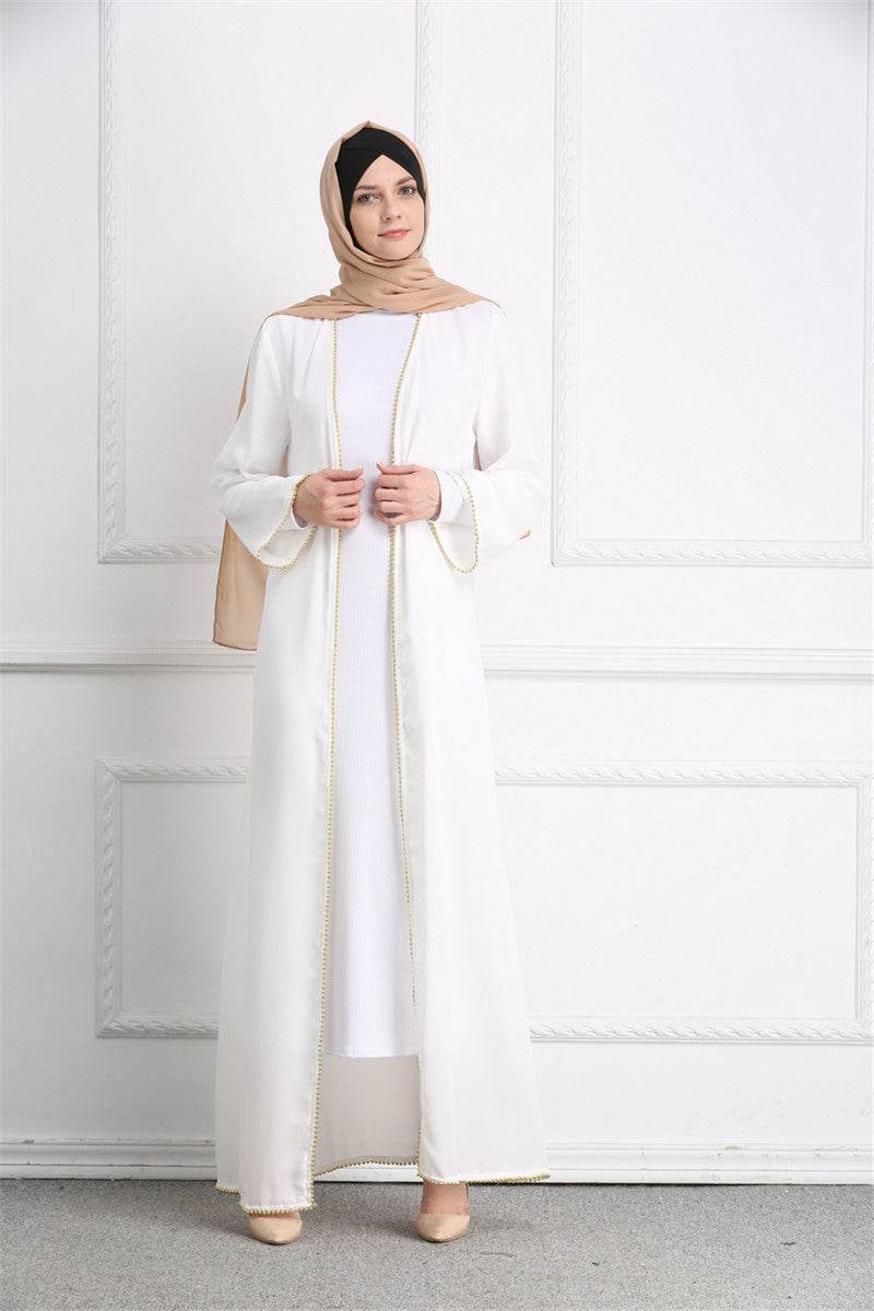 Middle Eastern Robe, Muslim Beaded Plus Size Cardigan For Women - Mubimart