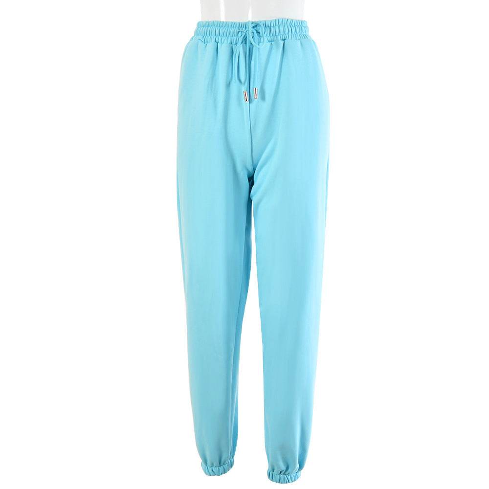 SIBYBO Black Cotton Thicken Cargo Pants Women Autumn High Waist Sweat Pants Streetwear Harajuku Baggy Trousers Pantalones - Mubimart