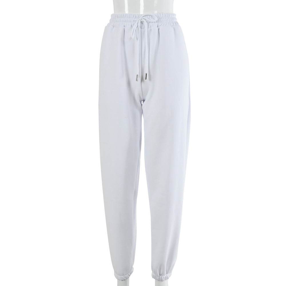 SIBYBO Black Cotton Thicken Cargo Pants Women Autumn High Waist Sweat Pants Streetwear Harajuku Baggy Trousers Pantalones - Mubimart