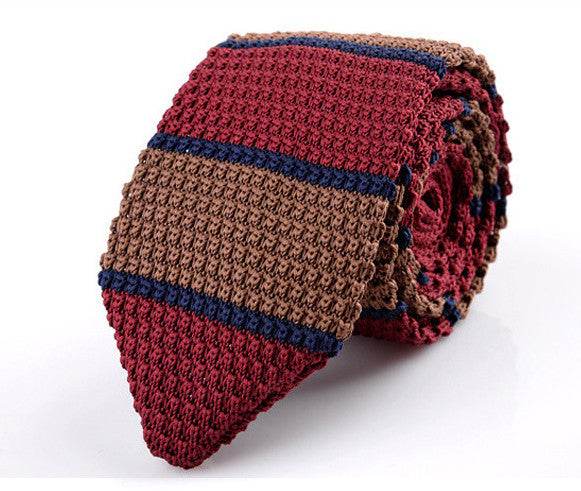 Korean Version Of British Retro Fashion Wool Hand-made Tide Sharp-pointed Necktie - Mubimart