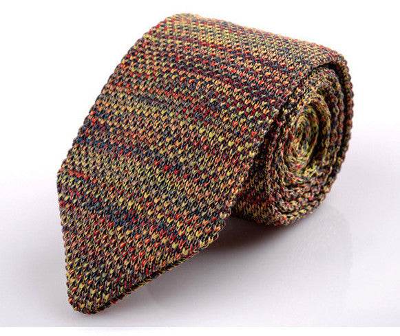 Korean Version Of British Retro Fashion Wool Hand-made Tide Sharp-pointed Necktie - Mubimart