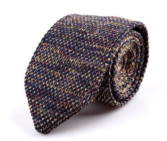 Korean Version Of British Retro Fashion Wool Hand-made Tide Sharp-pointed Necktie - Mubimart