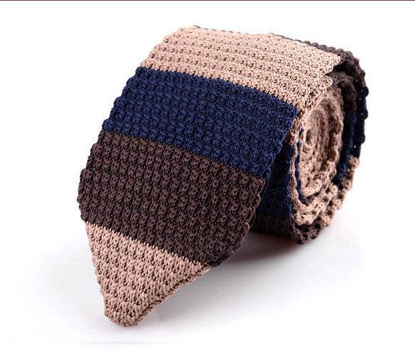 Korean Version Of British Retro Fashion Wool Hand-made Tide Sharp-pointed Necktie - Mubimart