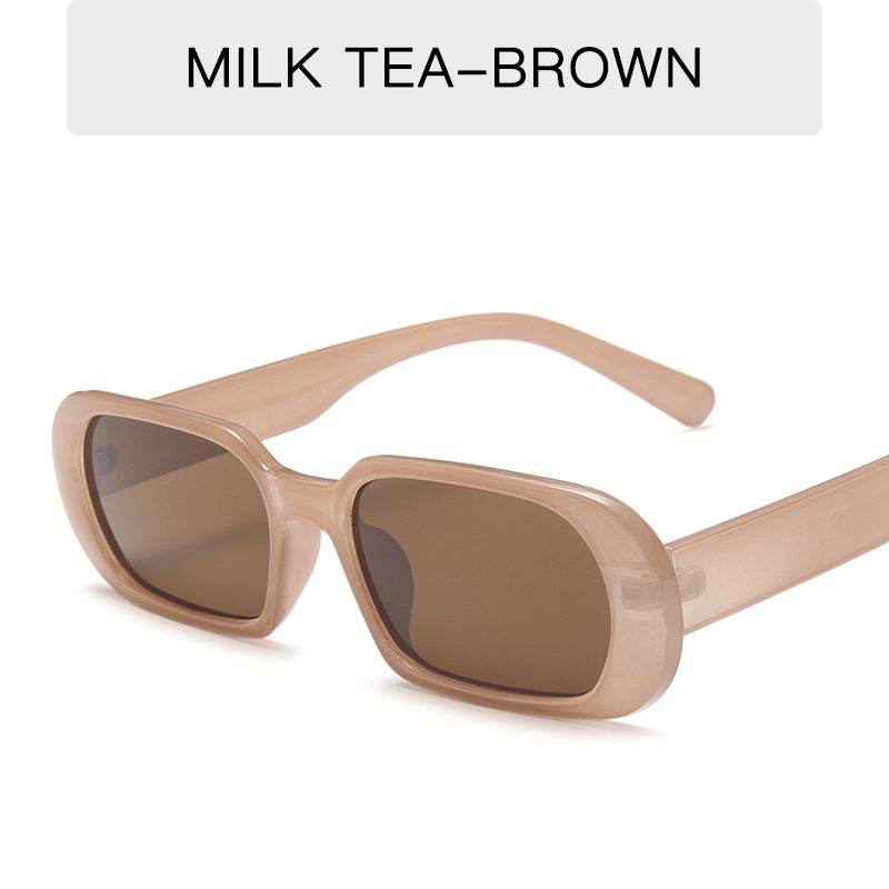Retro Small Frame Sunglasses Female Candy Color Colorful Fashion Sunglasses - Mubimart