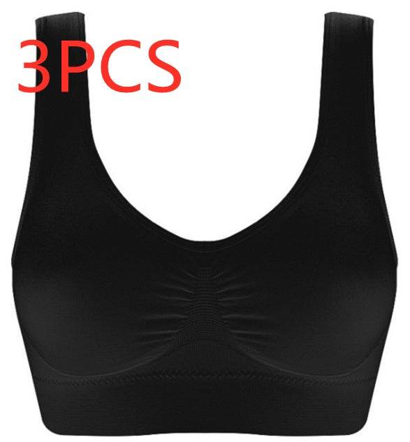 Women Yoga Tank Tops Sports Bra Workout Fitness Running Crop Top - Mubimart