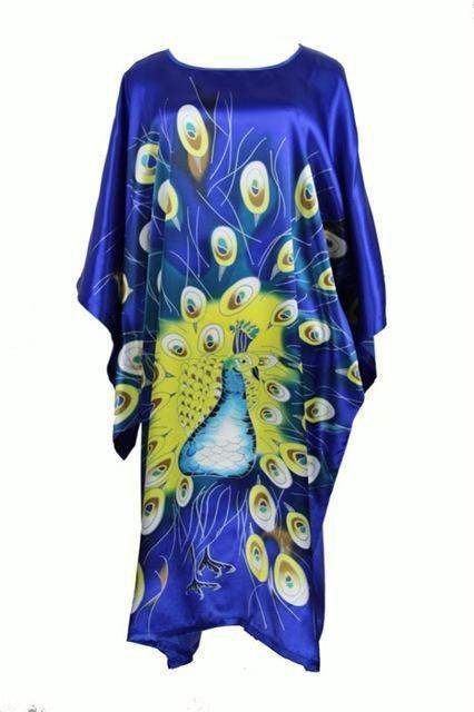 Sexy Female Silk Rayon Robe Bath Gown Nightgown Summer women - Mubimart