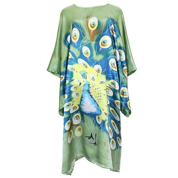 Sexy Female Silk Rayon Robe Bath Gown Nightgown Summer women - Mubimart