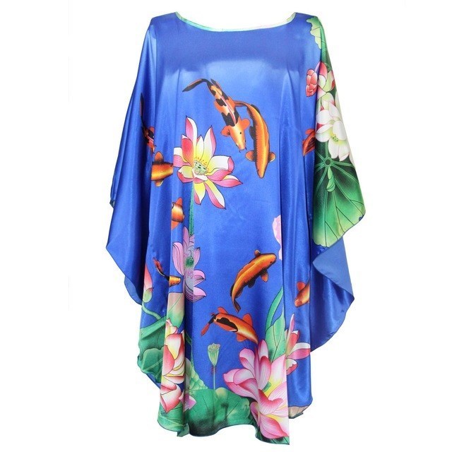 Sexy Female Silk Rayon Robe Bath Gown Nightgown Summer women - Mubimart -  