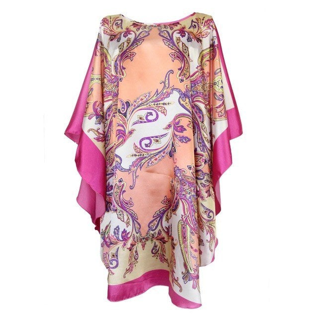 Sexy Female Silk Rayon Robe Bath Gown Nightgown Summer women - Mubimart -  