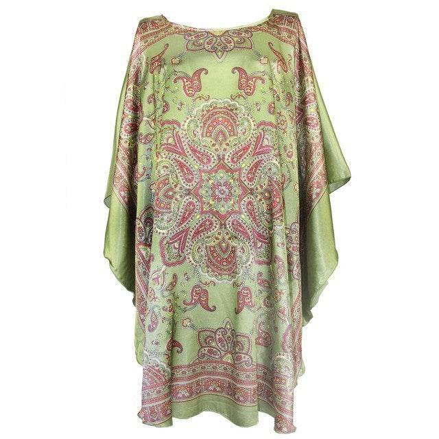 Sexy Female Silk Rayon Robe Bath Gown Nightgown Summer women - Mubimart