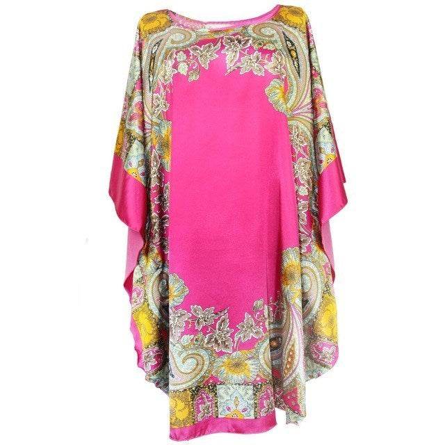 Sexy Female Silk Rayon Robe Bath Gown Nightgown Summer women - Mubimart