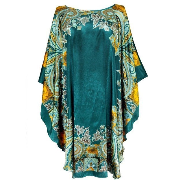 Sexy Female Silk Rayon Robe Bath Gown Nightgown Summer women - Mubimart - Robe 