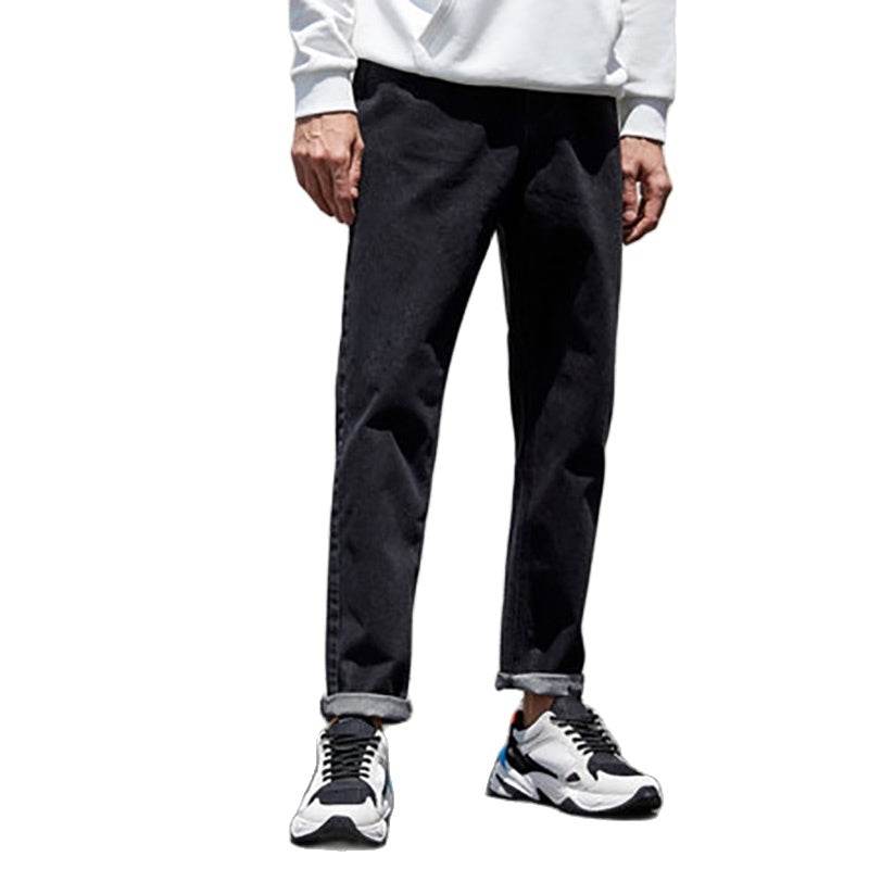 Denim Jeans Men New Loose Cotton Jeans Man Autumn Tap - Mubimart