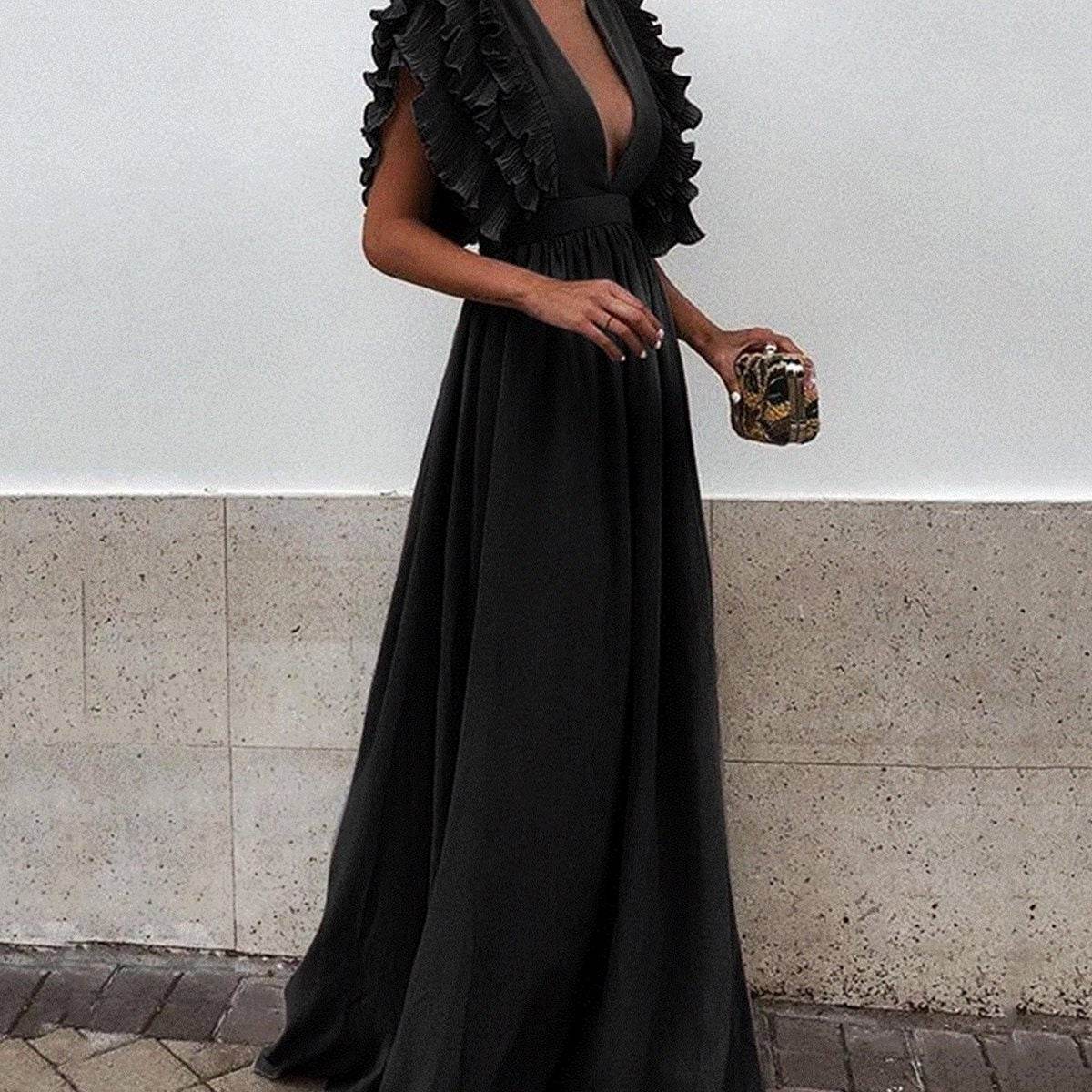 Plus Size Maxi Dress Womens Party Gown Long Dresses - Mubimart