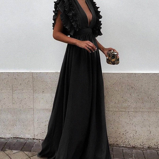 Plus Size Maxi Dress Womens Party Gown Long Dresses - Mubimart