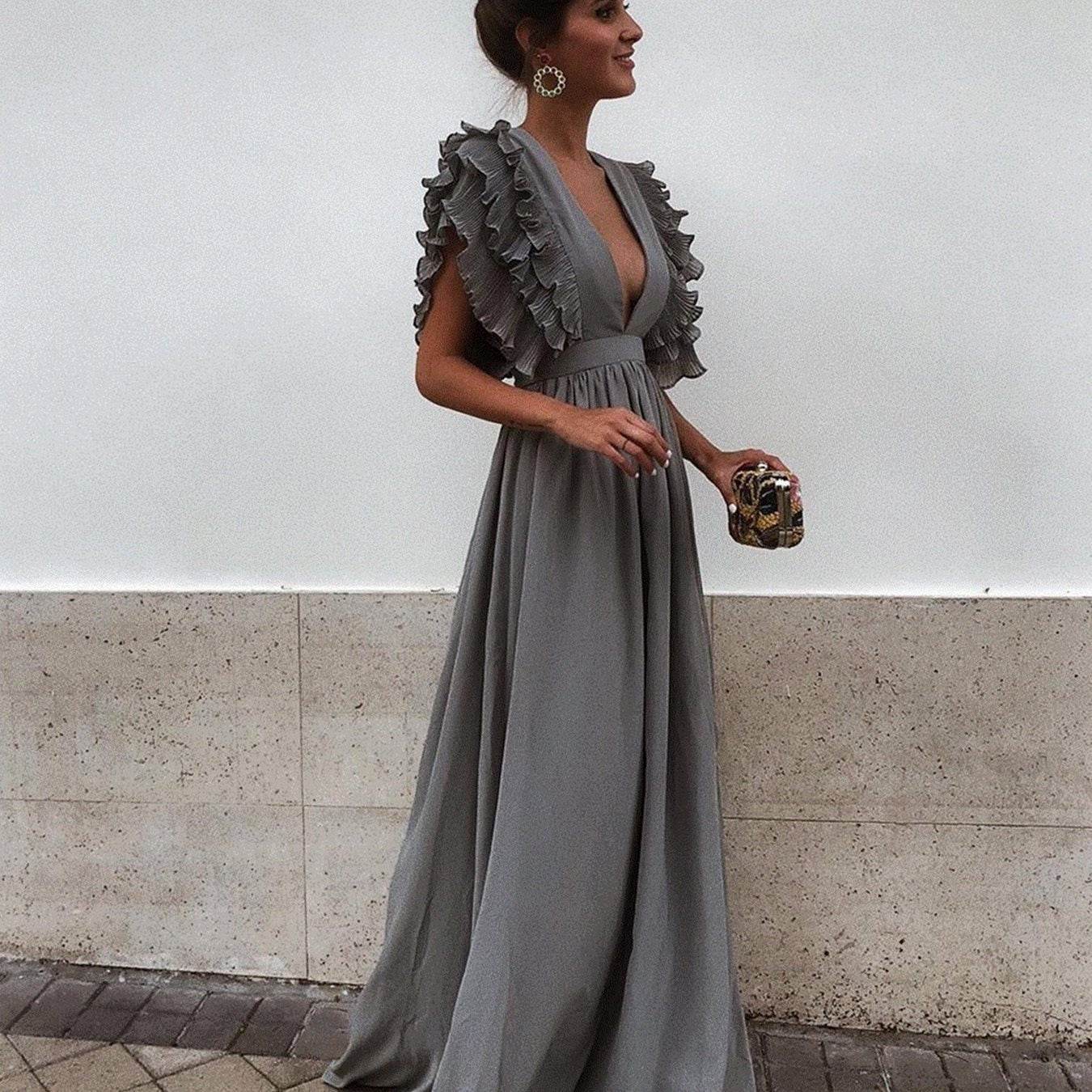 Plus Size Maxi Dress Womens Party Gown Long Dresses - Mubimart