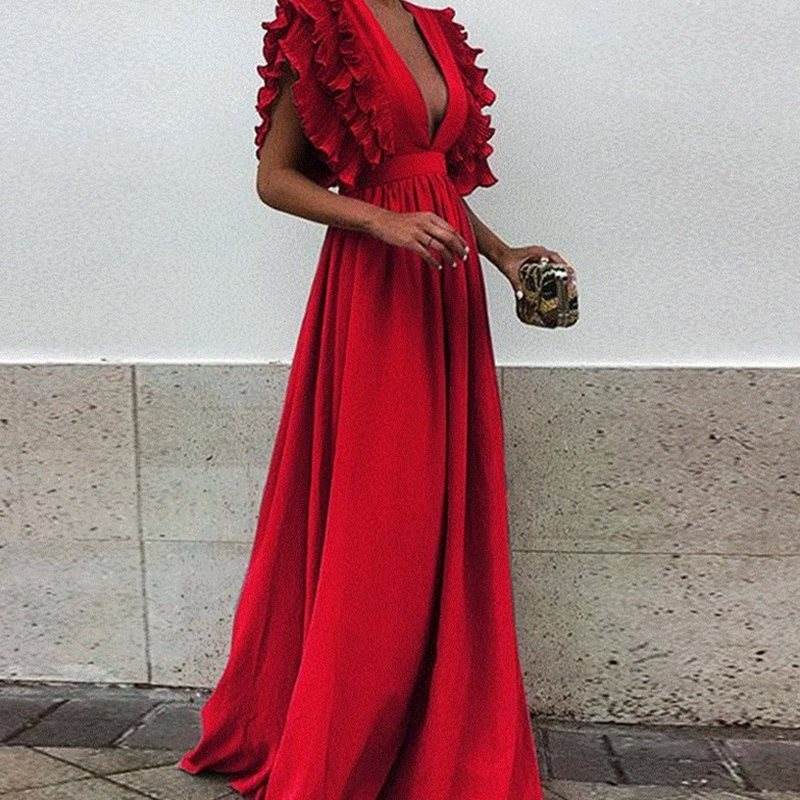 Plus Size Maxi Dress Womens Party Gown Long Dresses - Mubimart