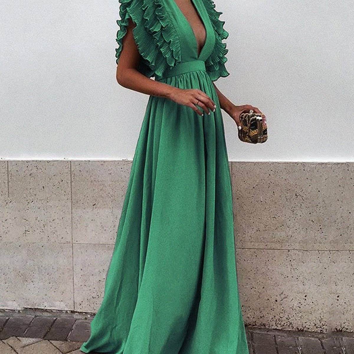 Plus Size Maxi Dress Womens Party Gown Long Dresses - Mubimart